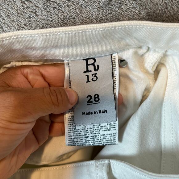 R13 Kick Garret‎ White Jeans Size 28 Distressed - Picture 5 of 9